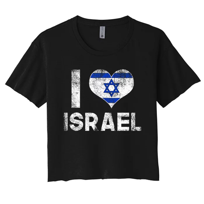 I Love Israel Women's Crop Top Tee