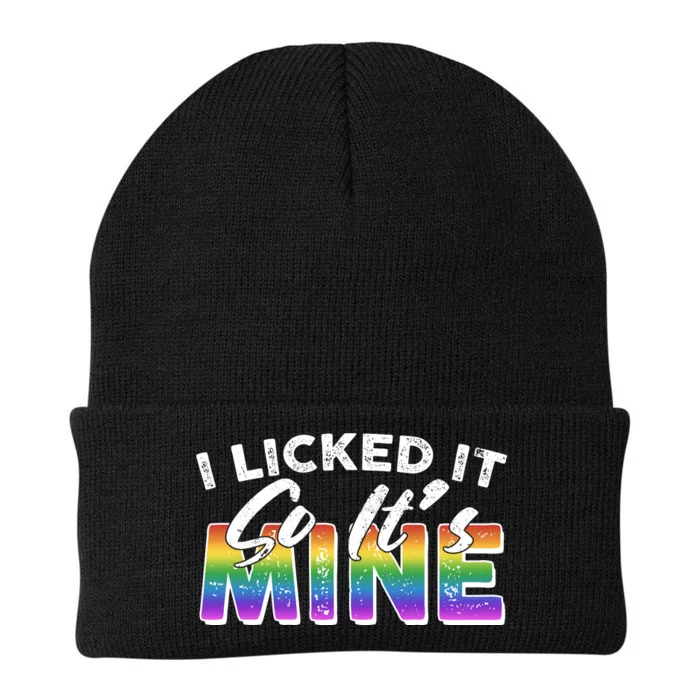 I Licked It So Its Mine Lgbt Knit Cap Winter Beanie