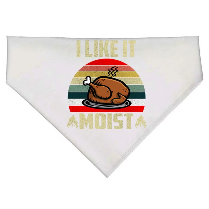 I Like It Moist Funny Turkey Gift Cute Gift USA-Made Doggie Bandana