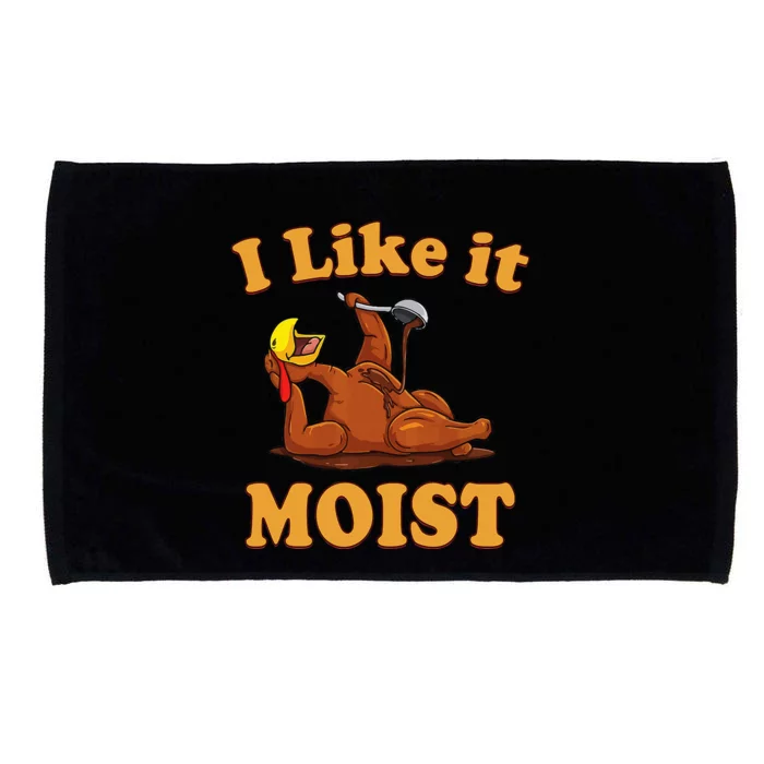 I LIKE IT MOIST Funny Thanksgiving Foods Family Group Set Microfiber Hand Towel