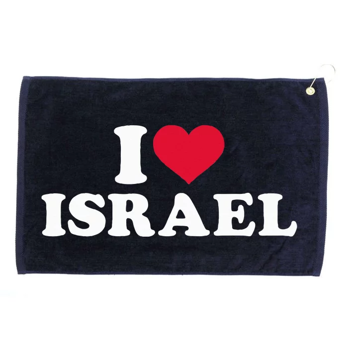 I Love Israel Grommeted Golf Towel