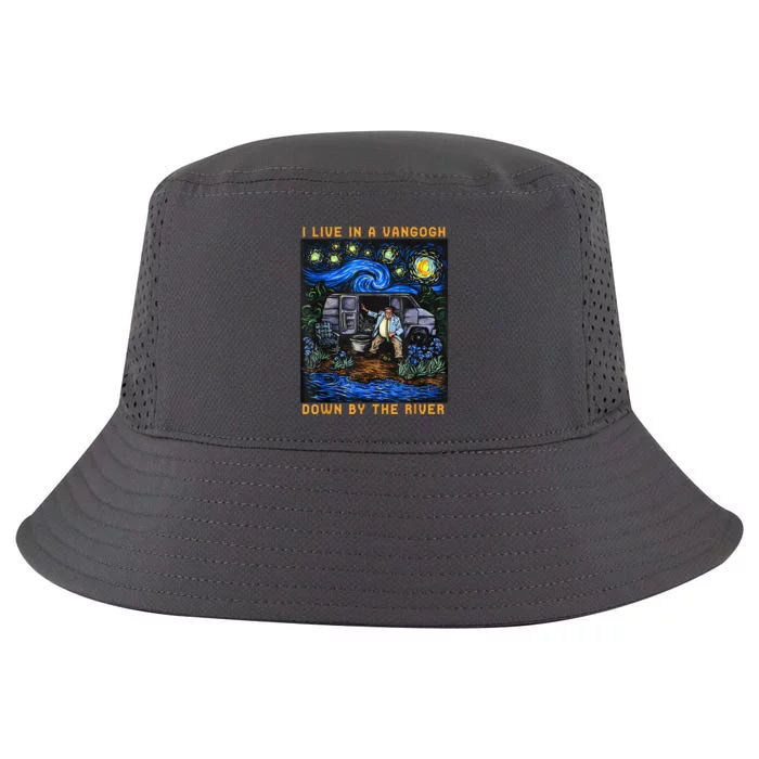 I Live In A Vangogh Downby The River Cool Comfort Performance Bucket Hat