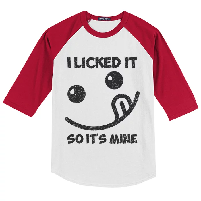 I Licked It So ItS Mine Kids Colorblock Raglan Jersey