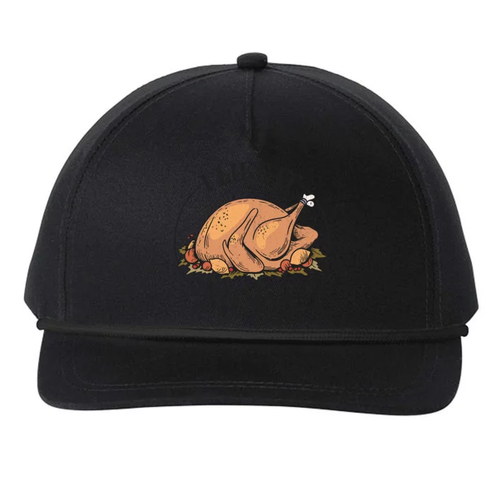 I Like It Moist Funny Thanksgiving Turkey Joke Gift Snapback Five-Panel Rope Hat