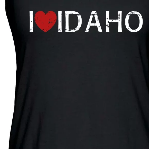 I Love Idaho Ladies Essential Flowy Tank