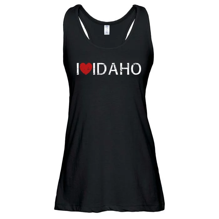 I Love Idaho Ladies Essential Flowy Tank