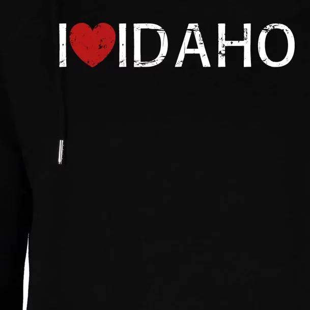 I Love Idaho Womens Funnel Neck Pullover Hood