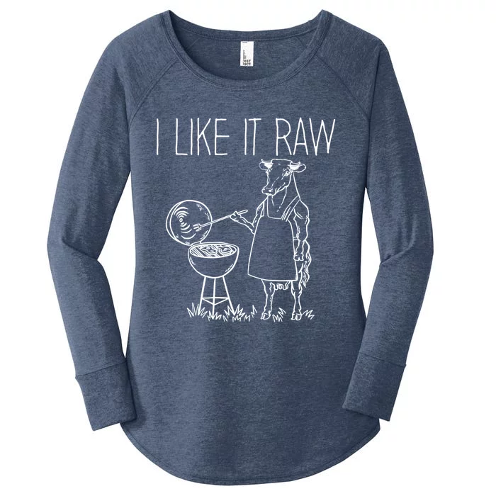 I Like It Raw Beef Meat Barbecue Cool Gift Women's Perfect Tri Tunic Long Sleeve Shirt