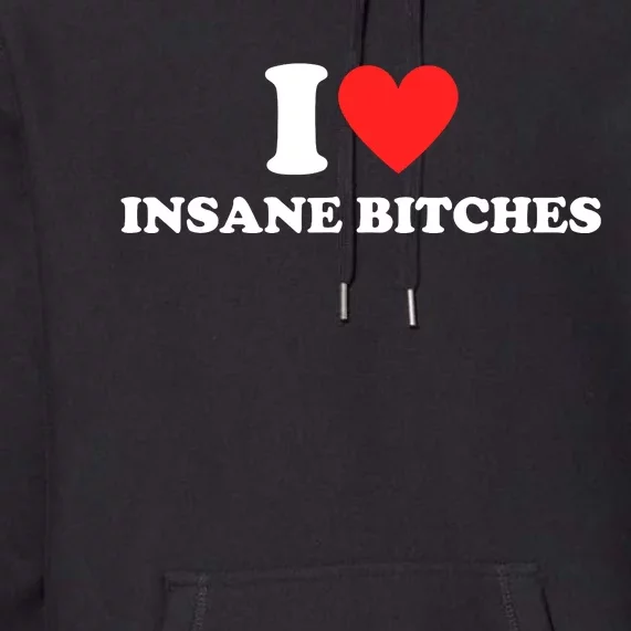 I Love Insane Bitches I Am Insane Couples Premium Hoodie