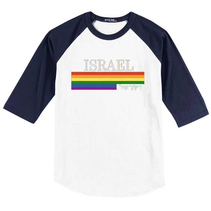 I Love Israel LGBT Gift Baseball Sleeve Shirt