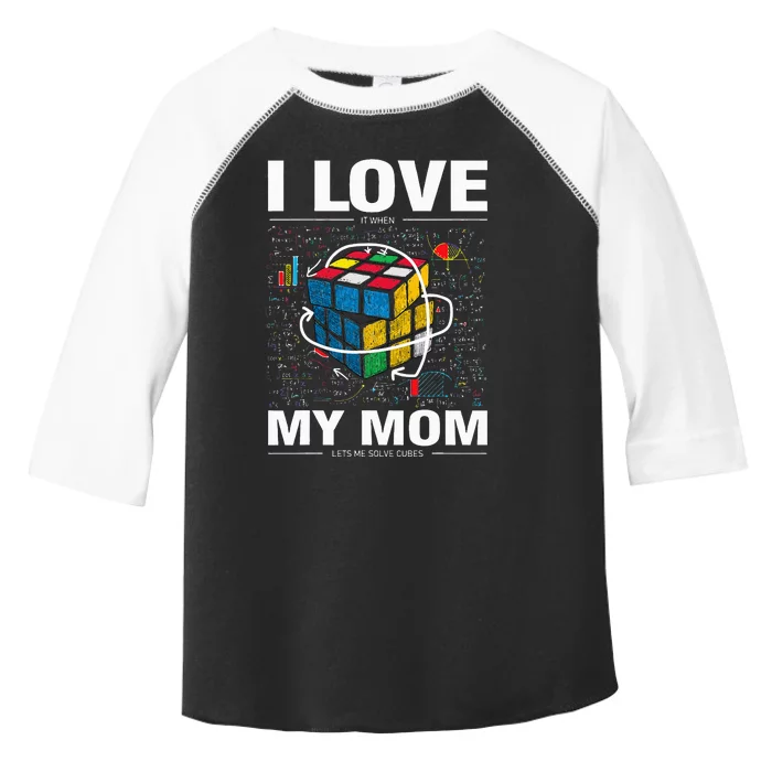 I Love It When My Mom Lets Me Solve Cubes Speedcubing Toddler Fine Jersey T-Shirt