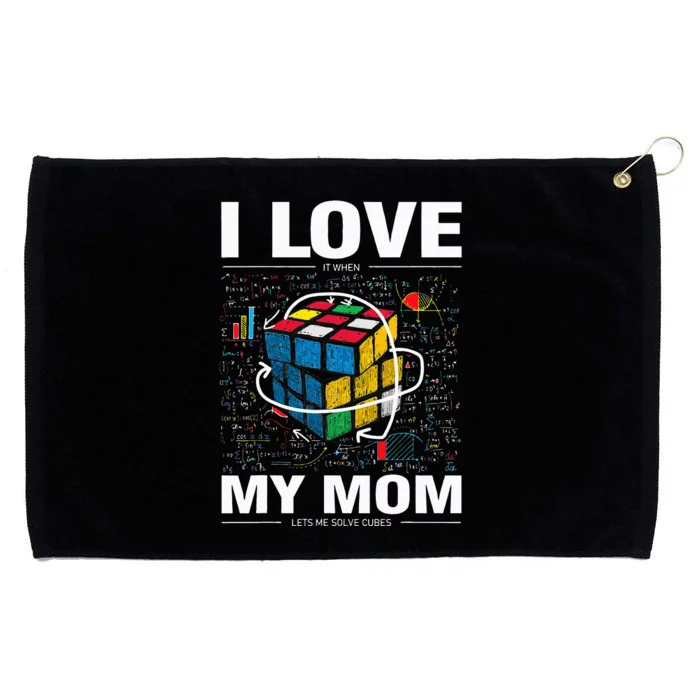 I Love It When My Mom Lets Me Solve Cubes Speedcubing Grommeted Golf Towel