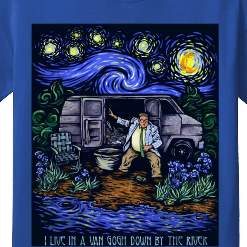 I Live In A Van Gogh Down By The River Kids T-Shirt