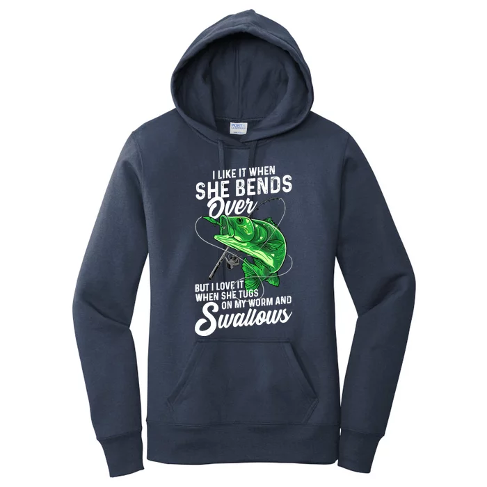 I Like It When She Bends Over Fishing Gifts for Women's Pullover Hoodie