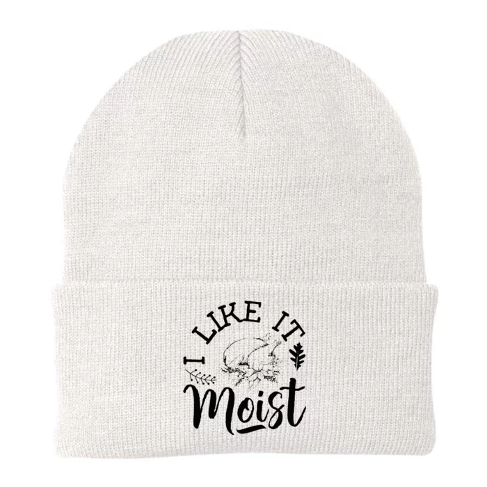 I Like It Moist Funny Thanksgiving Turkey Leg Day Knit Cap Winter Beanie