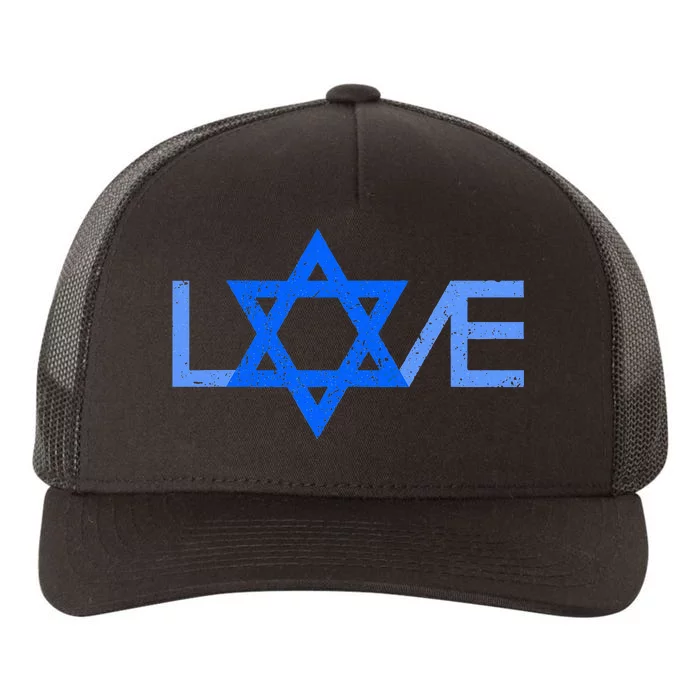 I Love Israel Jewish Star Of David Gift For Jew Friend Yupoong Adult 5-Panel Trucker Hat