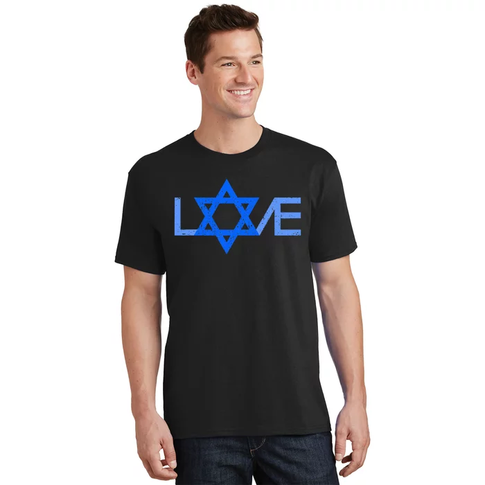 I Love Israel Jewish Star Of David Gift For Jew Friend T-Shirt