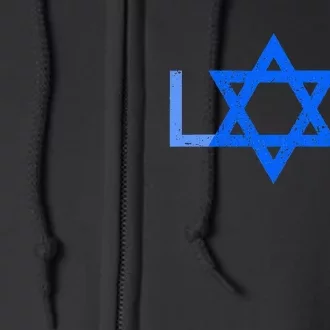 I Love Israel Jewish Star Of David Gift For Jew Friend Full Zip Hoodie