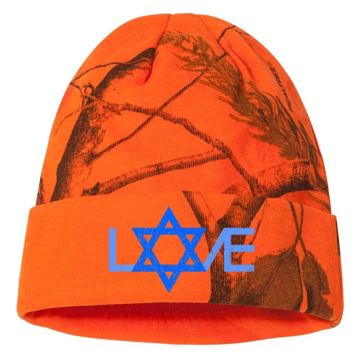 I Love Israel Jewish Star Of David Gift For Jew Friend Kati - 12in Camo Beanie