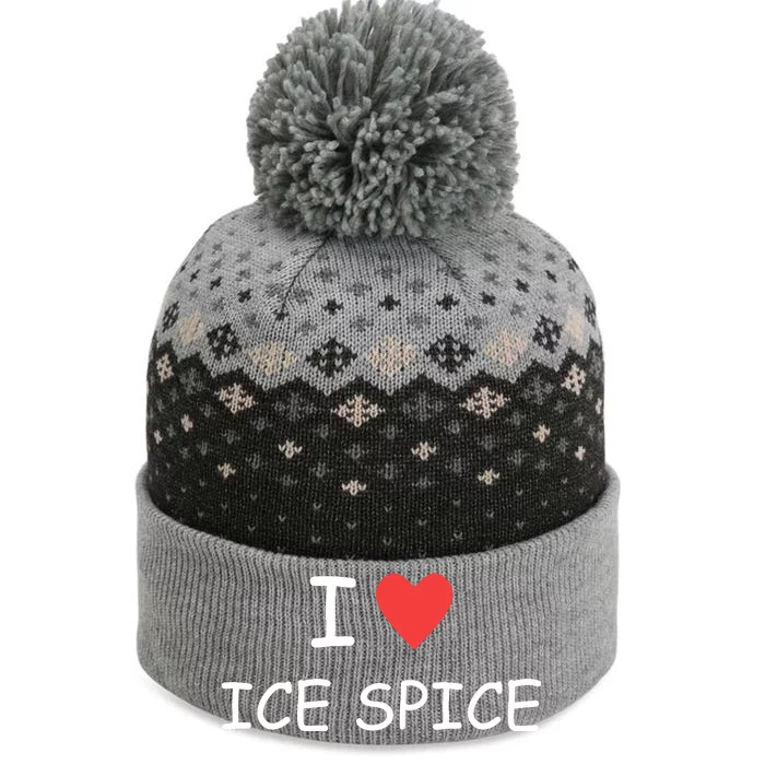 I Love Ice Spice The Baniff Cuffed Pom Beanie