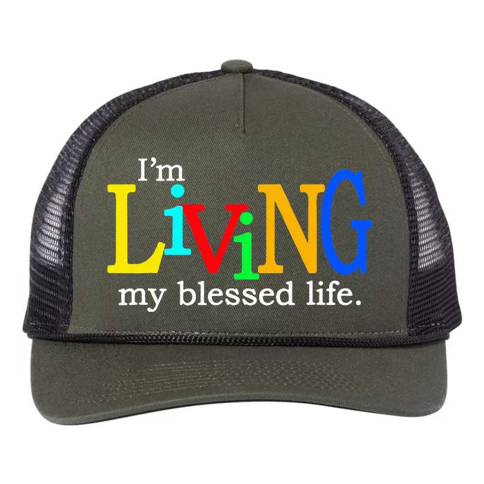 IM Living In My Blessed Life Retro Rope Trucker Hat Cap