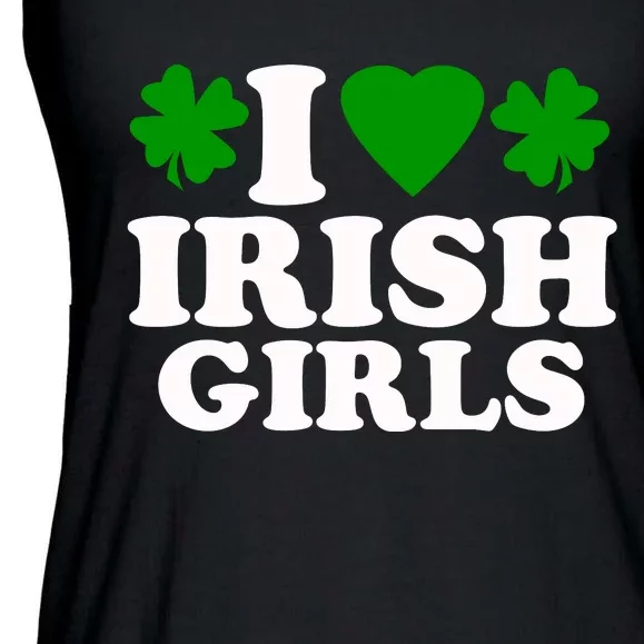 I Love Irish Patrick's Day Ladies Essential Flowy Tank