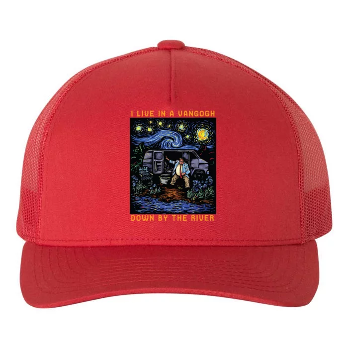 I Live In A Vangogh Downby The River Yupoong Adult 5-Panel Trucker Hat