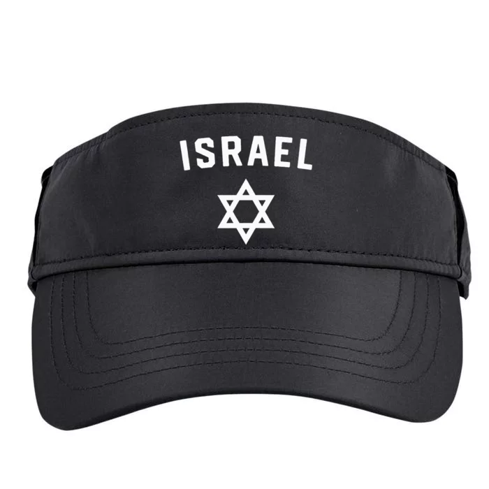 I Love Israel Minimalist Israeli Flag Adult Drive Performance Visor