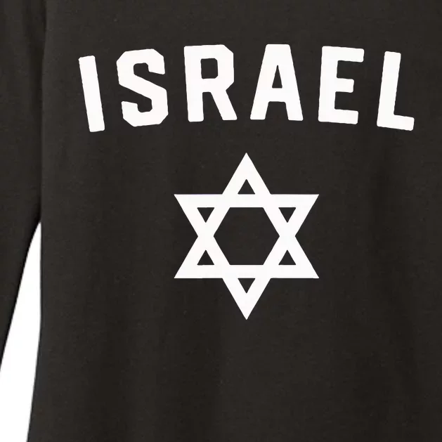 I Love Israel Minimalist Israeli Flag Womens CVC Long Sleeve Shirt