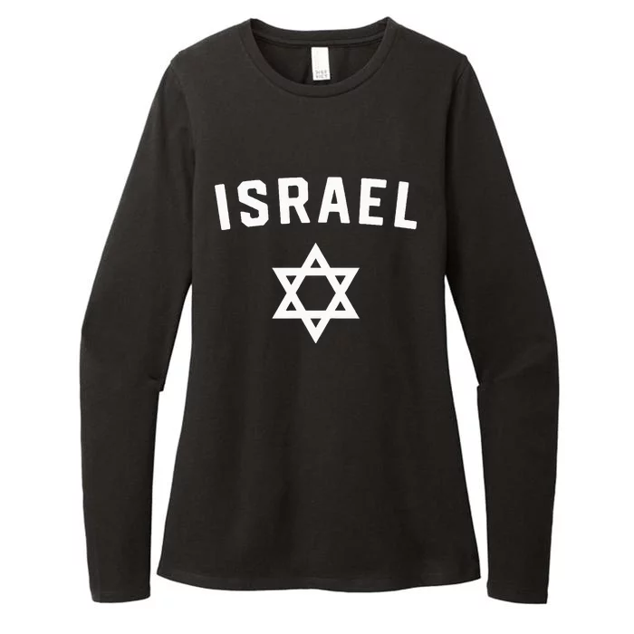 I Love Israel Minimalist Israeli Flag Womens CVC Long Sleeve Shirt