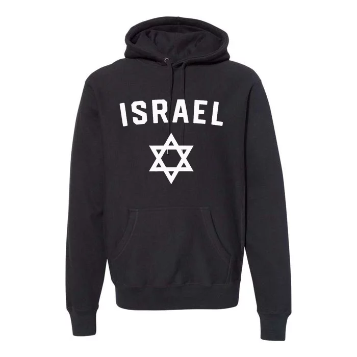 I Love Israel Minimalist Israeli Flag Premium Hoodie