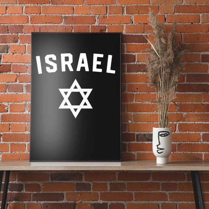 I Love Israel Minimalist Israeli Flag Poster