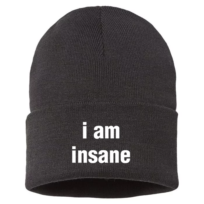 I Love Insane Bitches I Am Insane Couple Sustainable Knit Beanie