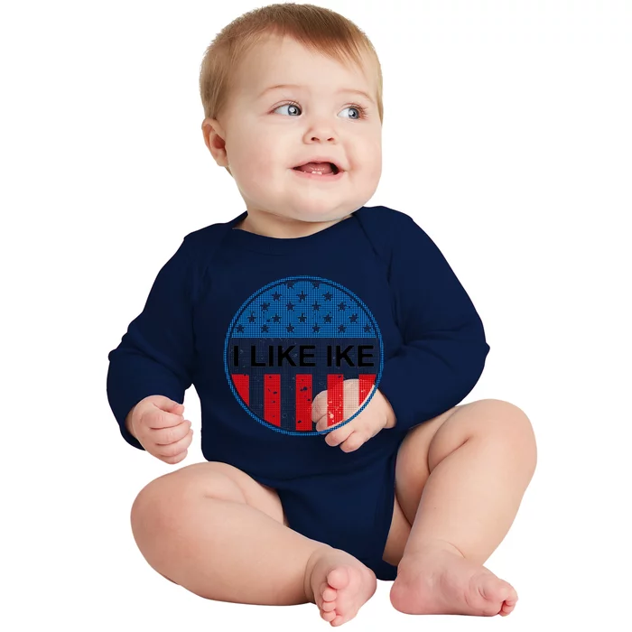 I Like Ike Presidential Gift Baby Long Sleeve Bodysuit