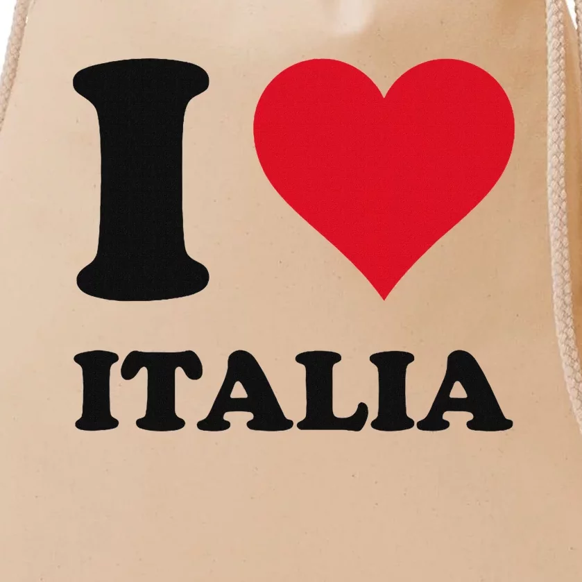 I Love Italia Italian Pride Design Drawstring Bag