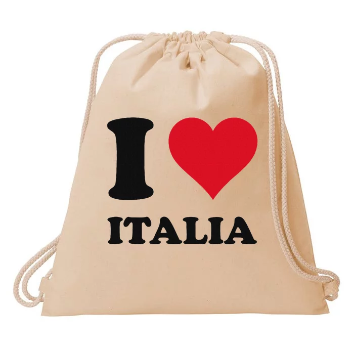 I Love Italia Italian Pride Design Drawstring Bag