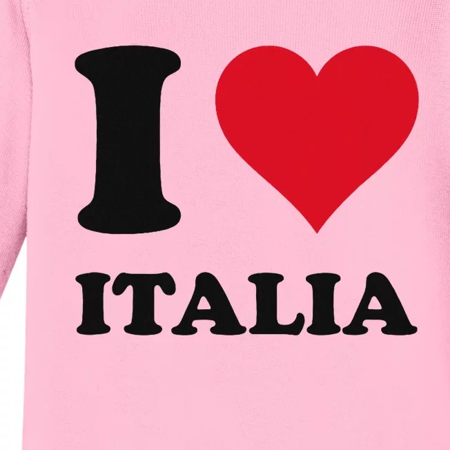 I Love Italia Italian Pride Design Baby Long Sleeve Bodysuit