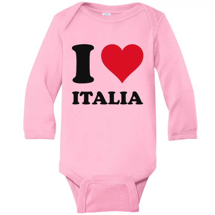 I Love Italia Italian Pride Design Baby Long Sleeve Bodysuit