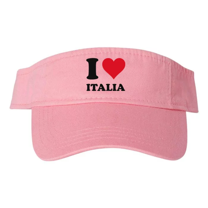 I Love Italia Italian Pride Design Valucap Bio-Washed Visor