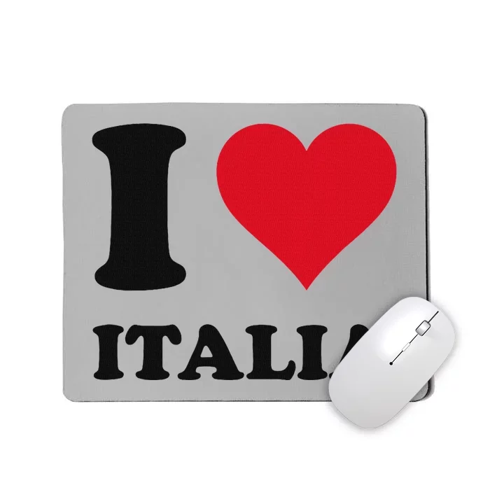 I Love Italia Italian Pride Design Mousepad