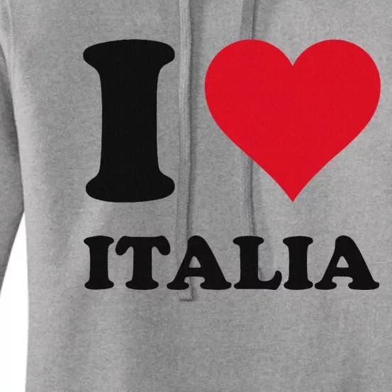 I Love Italia Italian Pride Design Women's Pullover Hoodie