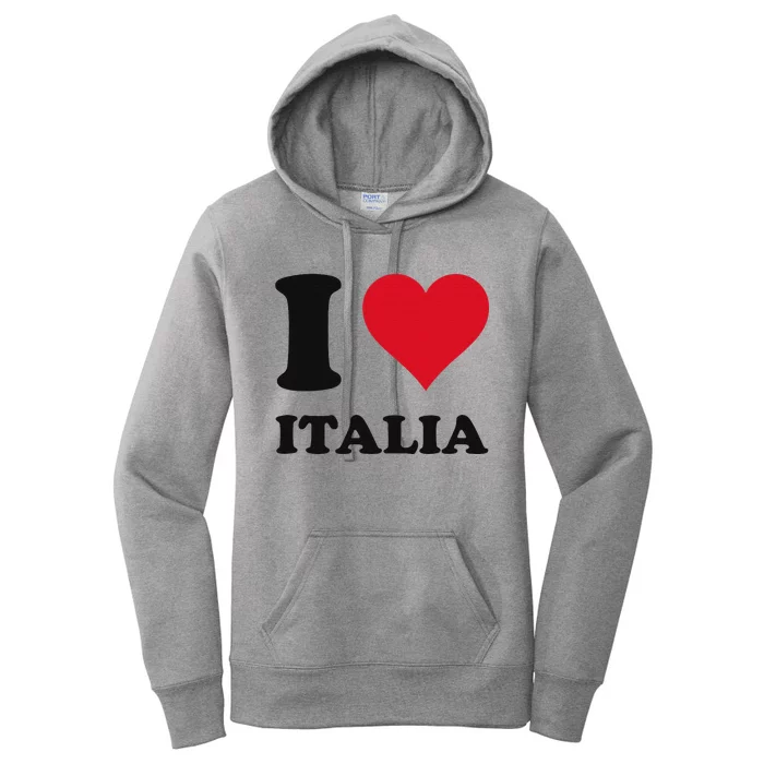 I Love Italia Italian Pride Design Women's Pullover Hoodie