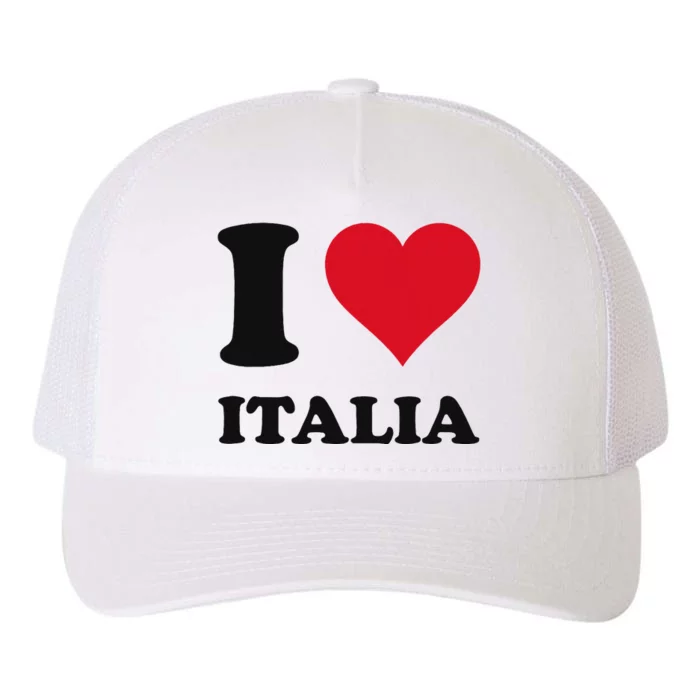 I Love Italia Italian Pride Design Yupoong Adult 5-Panel Trucker Hat