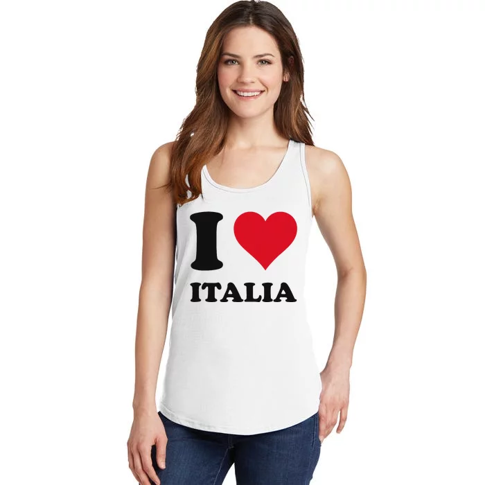 I Love Italia Italian Pride Design Ladies Essential Tank