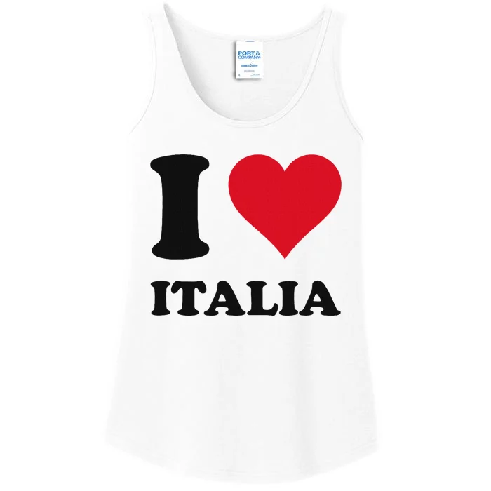 I Love Italia Italian Pride Design Ladies Essential Tank