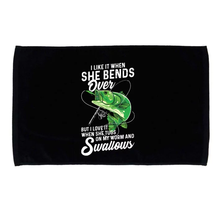 I Like It When She Bends Over Fishing Gifts For Men Microfiber Hand Towel