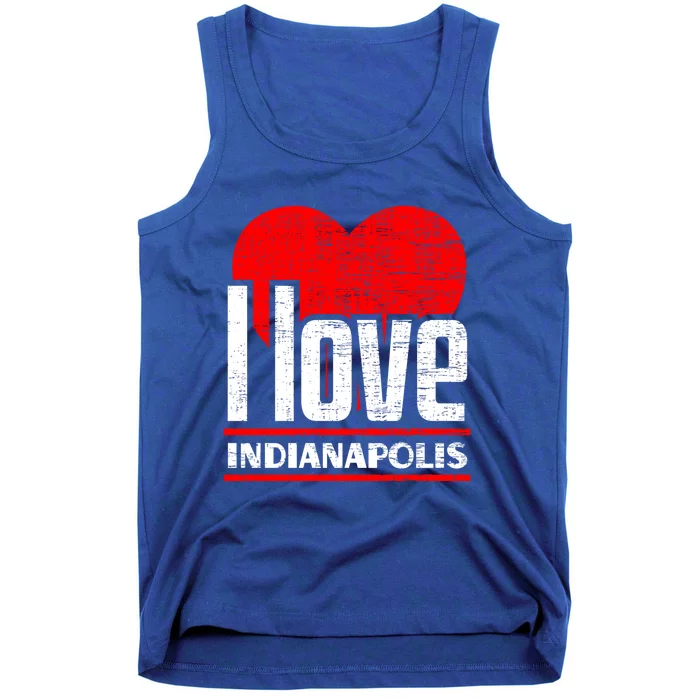 I Love Indianapolis Best Home City Gift I Heart Indianapolis Cute Gift Tank Top