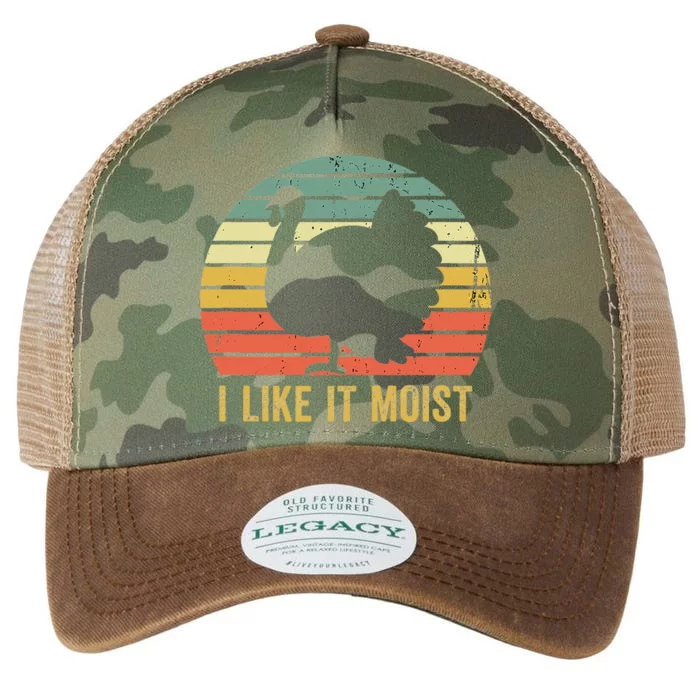 I Like It Moist Funny Thanksgiving Turkey Trot Vintage Legacy Tie Dye Trucker Hat