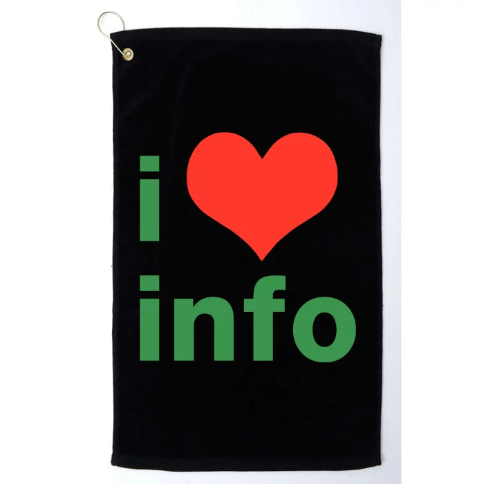 I Love Info Platinum Collection Golf Towel