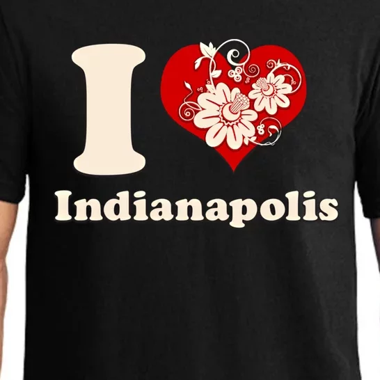 I Love Indianapolis Indiana Floral Meaningful Gift Pajama Set